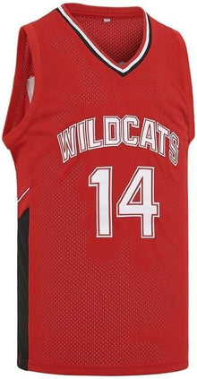 Mens Basketball Jersey Wildcats High School Shirt 14 Troy Bolton Jersey 8 Chad Danforth Basketball Jersey Red/White S-3XL