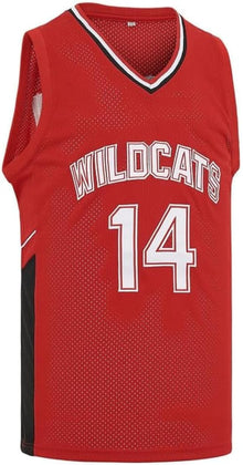 Mens Basketball Jersey Wildcats High School Shirt 14 Troy Bolton Jersey 8 Chad Danforth Basketball Jersey Red/White S-3XL