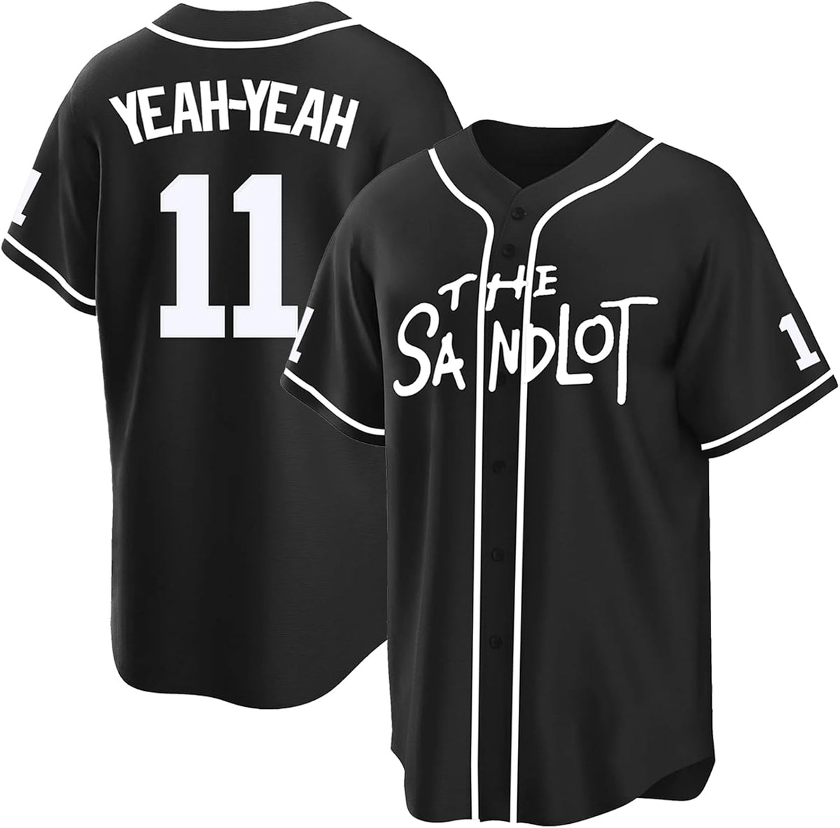 90s The Sandlot Baseball Jersey,#30#11#5 Button Down Short Sleeve