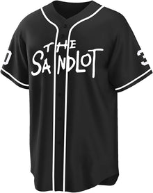 90s The Sandlot Baseball Jersey,#30#11#5 Button Down Short Sleeve