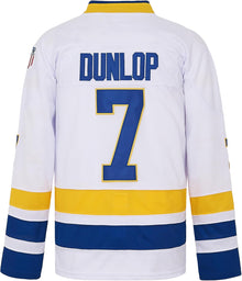 Mens Ice Hockey Jersey #7 Reggie Dunlop 90s Hiphop Party Costume Shirts