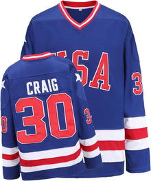 Hockey Jersey of USA 1980 Olympic Team Ice Hockey Jerseys Stitched Letters and Numbers S-XXXL