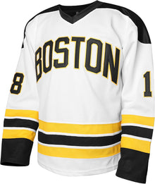 Happy Gilmore #18 Sandler 1996 Movie Ice Hockey Jersey Stitched Athletics Sports Shirt for Men Black White S-3XL
