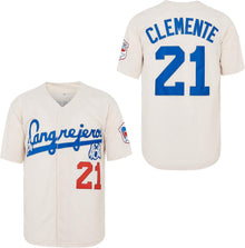 Men's #21 Roberto Clemente Baseball Jersey Santurce Crabbers Puerto Rico Baseball Shirt Stitched