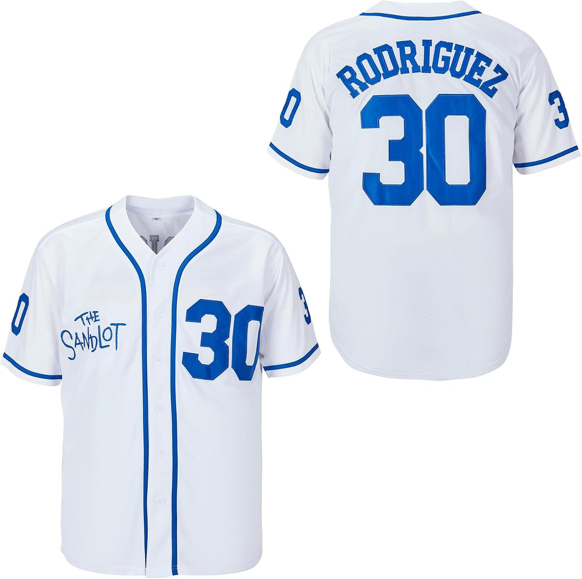 Youth #30 Sandlot Benny The Jet Rodriguez Movie Kids Baseball Jersey Stitched Christmas Summer