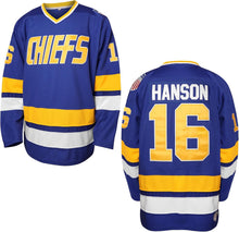 Hanson Brothers Hockey Jersey 16 Charlestown Chiefs 17 Jeff Slap Shot 18 Movie Hockey Jersey Blue White S-3XL