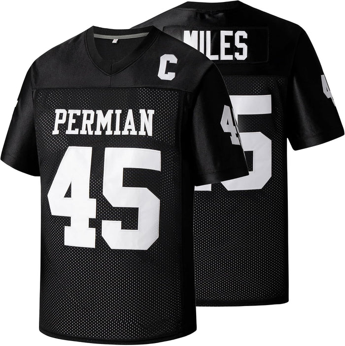 Boobie Miles Jerseys #45 Permian Football Jersey Friday Night Lights for Men Black White
