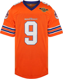 Bobby Boucher Football Jersey 9 The Waterboy Adam Sandler Mud Dogs Bourbon Bowl Movie Jersey White Black Blue Orange S-3XL