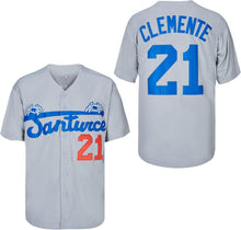 Men's #21 Roberto Clemente Baseball Jersey Santurce Crabbers Puerto Rico Baseball Shirt Stitched