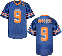 Bobby Boucher Football Jersey 9 The Waterboy Adam Sandler Mud Dogs Bourbon Bowl Movie Jersey White Black Blue Orange S-3XL