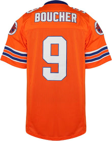 Bobby Boucher Football Jersey 9 The Waterboy Adam Sandler Mud Dogs Bourbon Bowl Movie Jersey White Black Blue Orange S-3XL