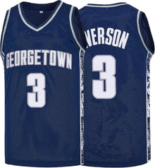 Men's #3 Georgetown Collegiate Athletic Embroidered Retro Basketball Jersey