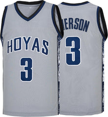 Men's #3 Georgetown Collegiate Athletic Embroidered Retro Basketball Jersey