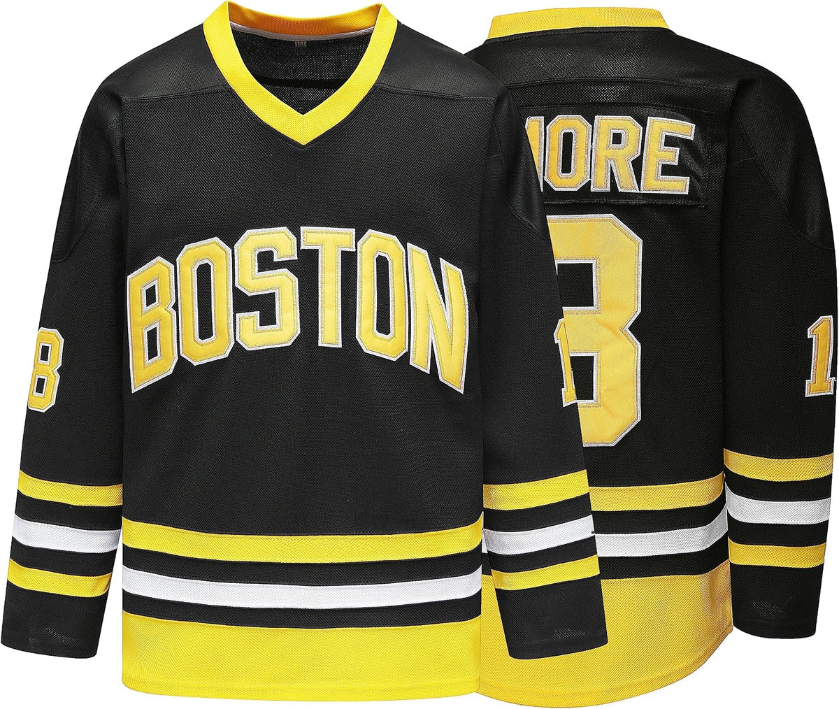 Boston Happy Gilmore #18 Adam Sandler 1996 Movie Ice Hockey Jersey Stitched Letters and Numbers S-XXXL
