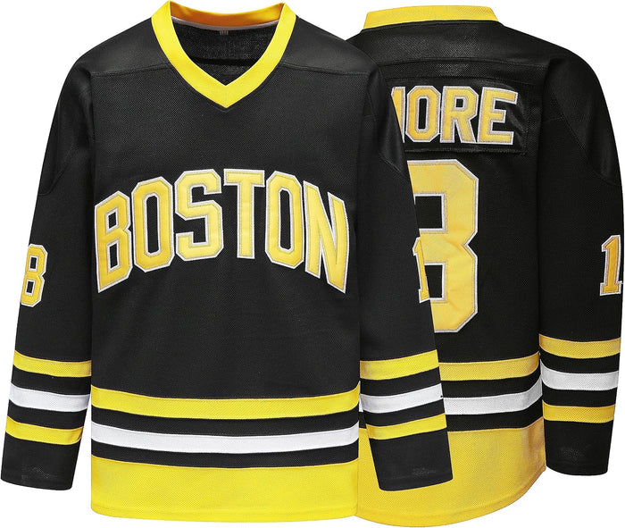 Boston Happy Gilmore #18 Adam Sandler 1996 Movie Ice Hockey Jersey Stitched Letters and Numbers S-XXXL